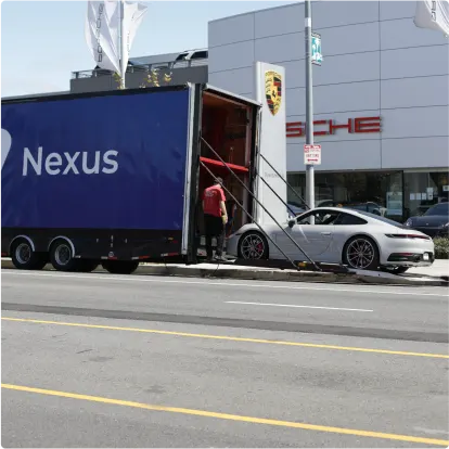 car loading in truck